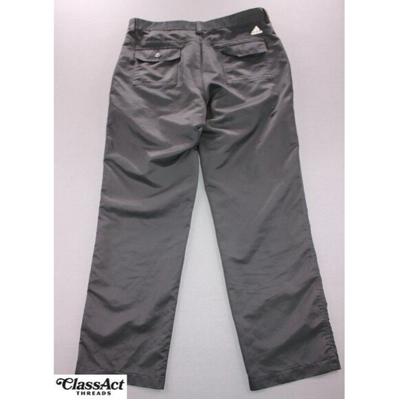 Adidas Golf ClimaLite Black Straight Poly Flat Front Tech Golf Pants Mens 34X31 - Picture 9 of 10